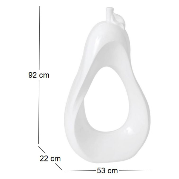 Poire déco originale blanche - AMA-3131