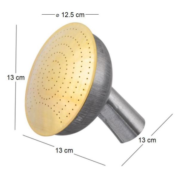 Pomme d'arrosoir en acier galvanisé grille en laiton - GUILLOUARD