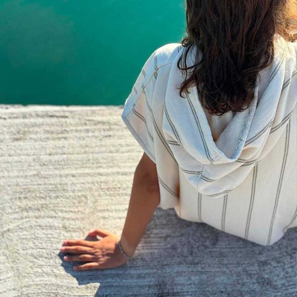 Poncho en coton bio Marina 95 x 80 cm - 5