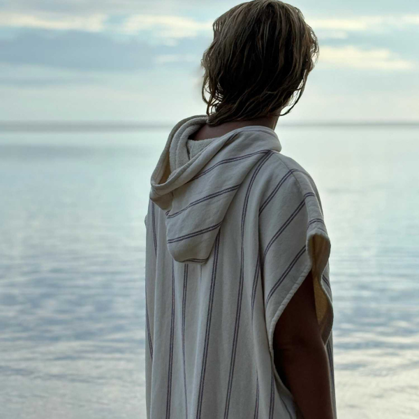 Poncho en coton bio Marina 95 x 80 cm - 8