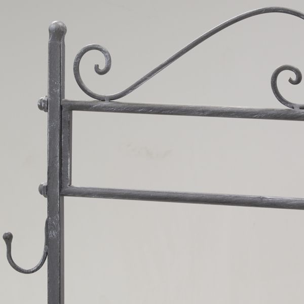Portant/porte-manteaux en métal gris - AUBRY GASPARD