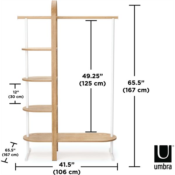 Portant à vêtement en bois Bellwood - UMB-0656