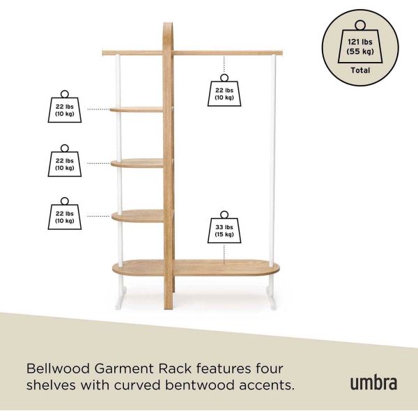 Portant à vêtement en bois Bellwood - 370,60