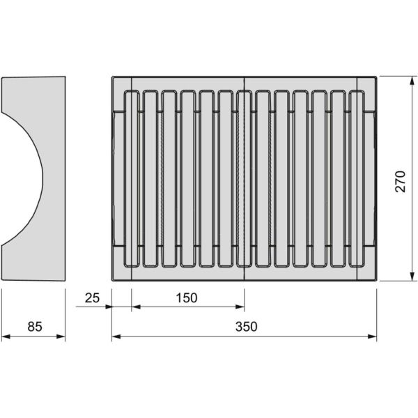 Porte-assiettes pour meuble avec capacité 13 assiettes - EMU-0222