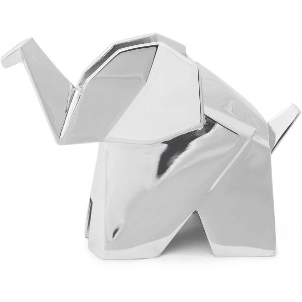 Porte-bagues éléphant chromé Origami - UMBRA