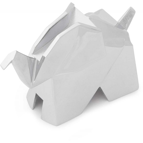 Porte-bagues éléphant chromé Origami - UMB-0447