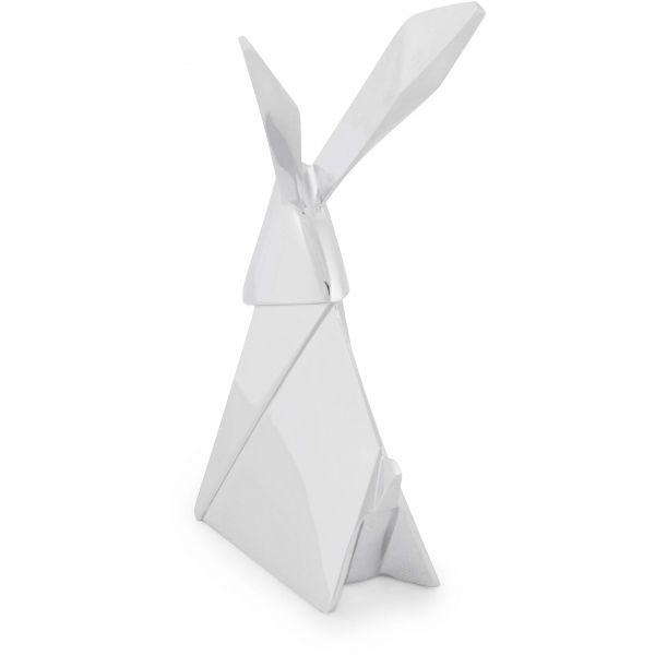 Porte-bagues lapin chromé Origami - UMB-0446