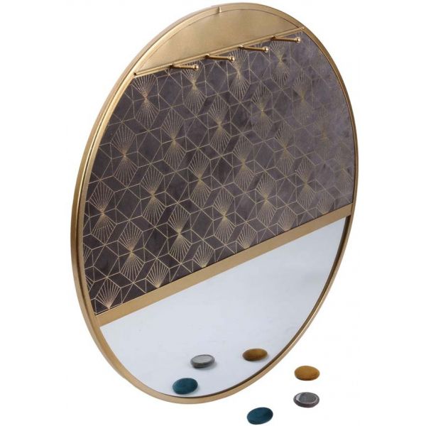 Porte-bijoux miroir rond Dorure 40.5 cm - CMP-2024