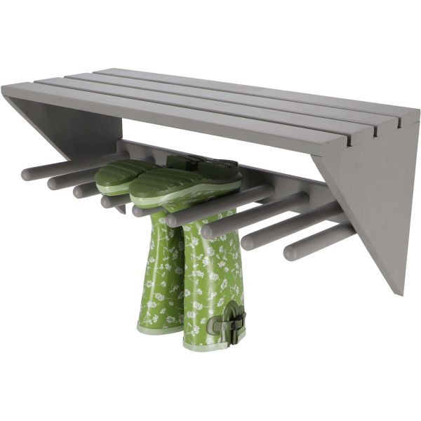 Porte bottes mural en pin - 8