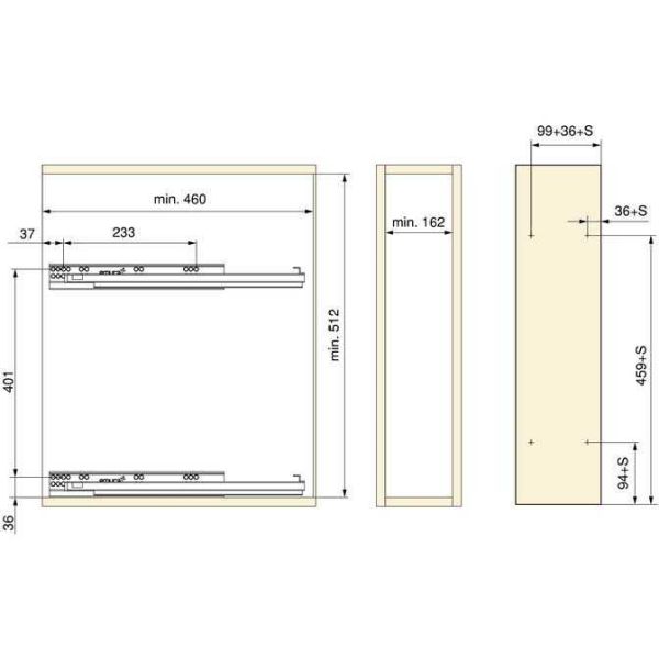 Porte-bouteilles latéral extractible TitaneMax - 159