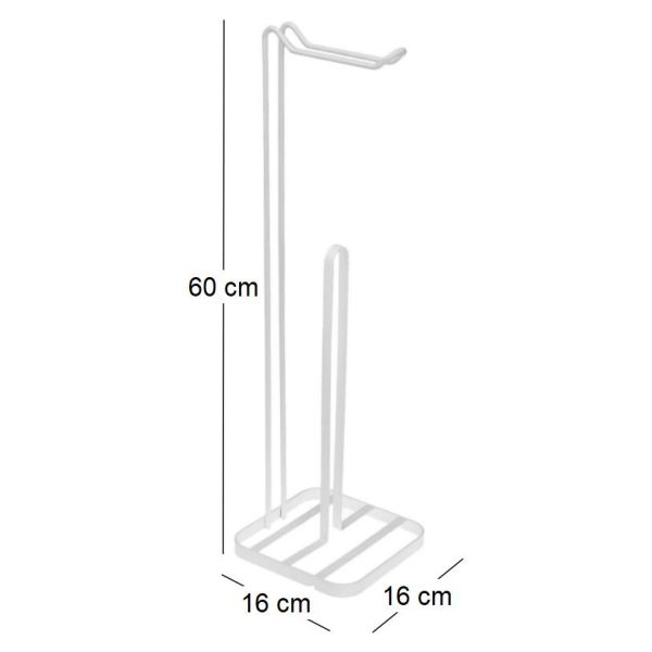 Porte brosse en métal moderne 60 cm - VERSA