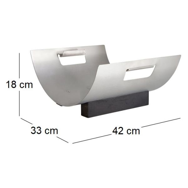 Porte bûches design Lune - AUB-0233