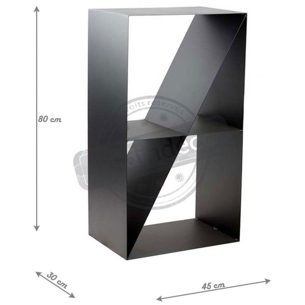 Porte-bûches design 4 compartiments en acier Lodz - NOR-0185