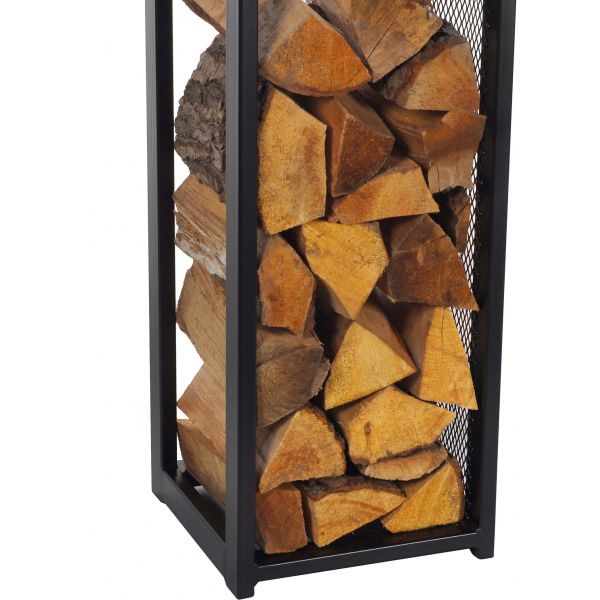 Porte-bûches design vertical en acier 120 cm - 6