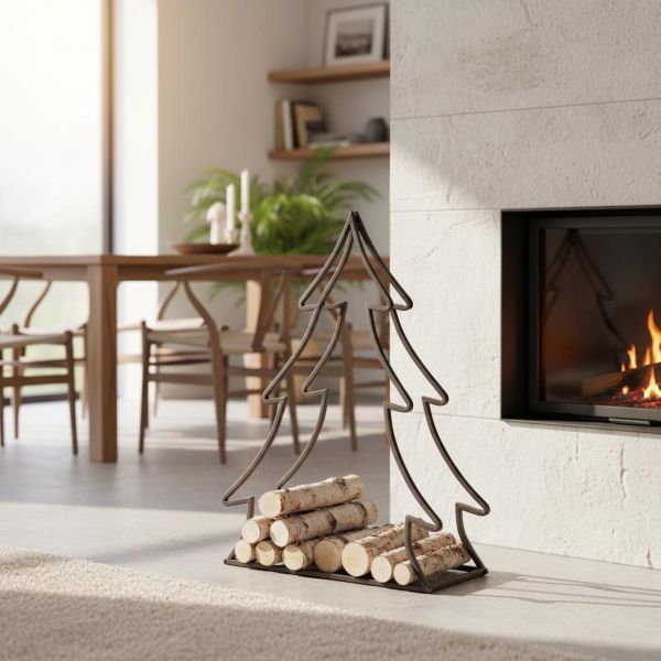 Porte-bûches en métal Sapin - AUBRY GASPARD