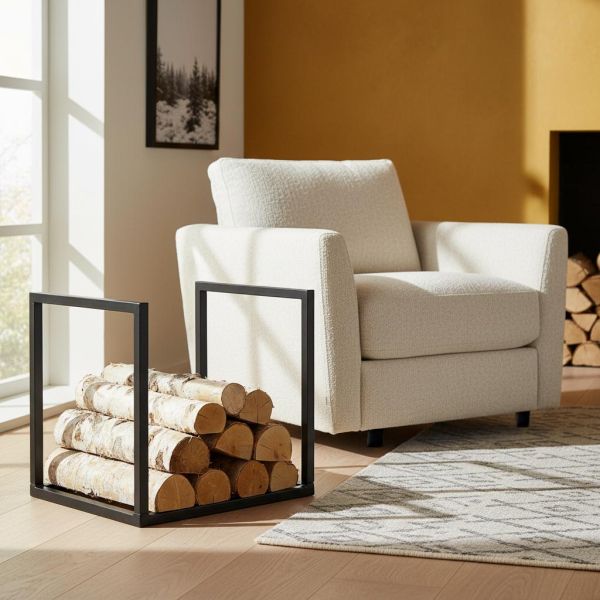 Porte-bûches en métal noir - AUBRY GASPARD