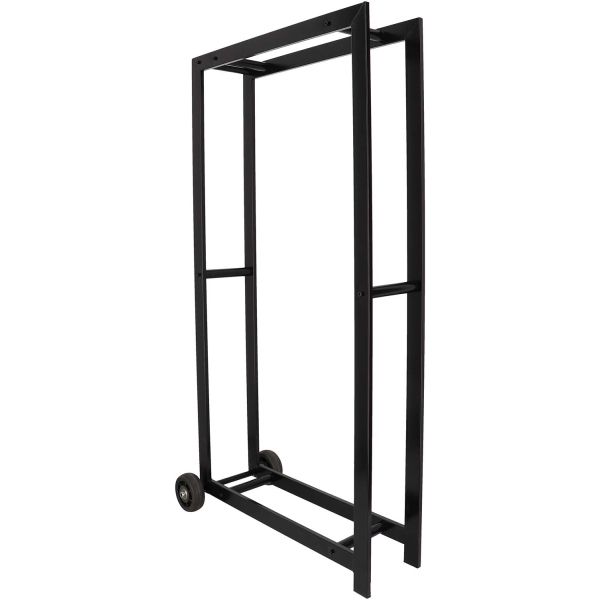 Porte bûches en métal avec 2 roues - 5