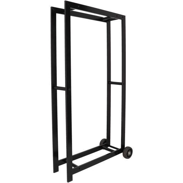 Porte bûches en métal avec 2 roues - 7