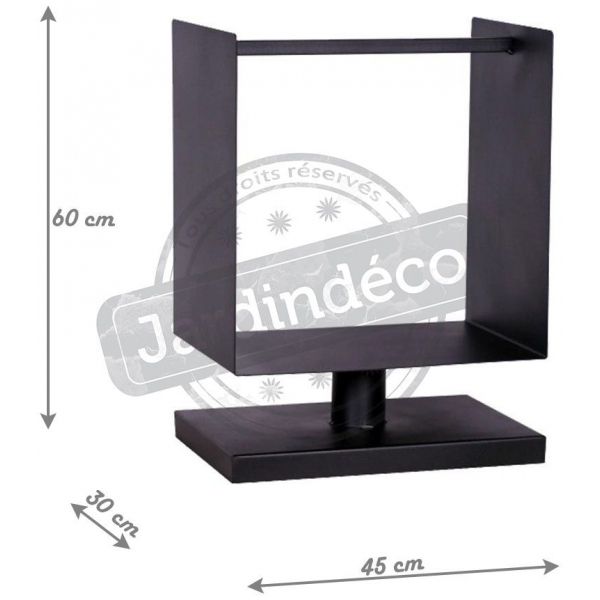 Porte-bûches sur pied design 45 cm - MAGNUS