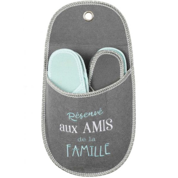 Porte chaussons invités avec 4 paires de chaussons Family - CMP-2767