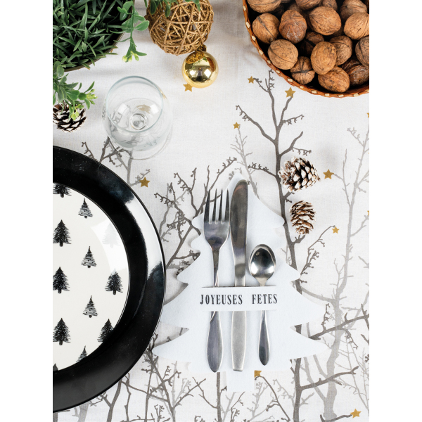 Porte-couverts de noel en feutrine (Lot de 24) - AUBRY GASPARD