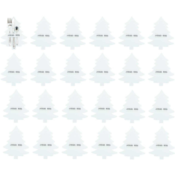 Porte-couverts de noel en feutrine (Lot de 24)