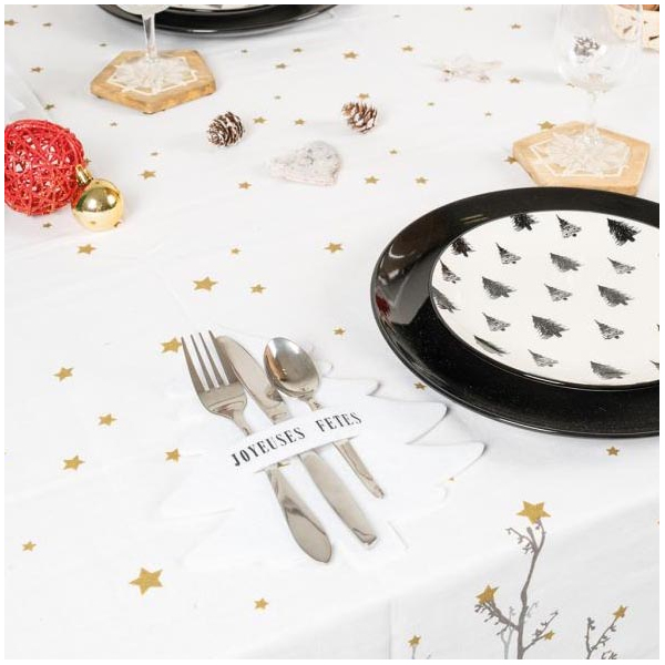 Porte-couverts de noel en feutrine (Lot de 24) - AUBRY GASPARD