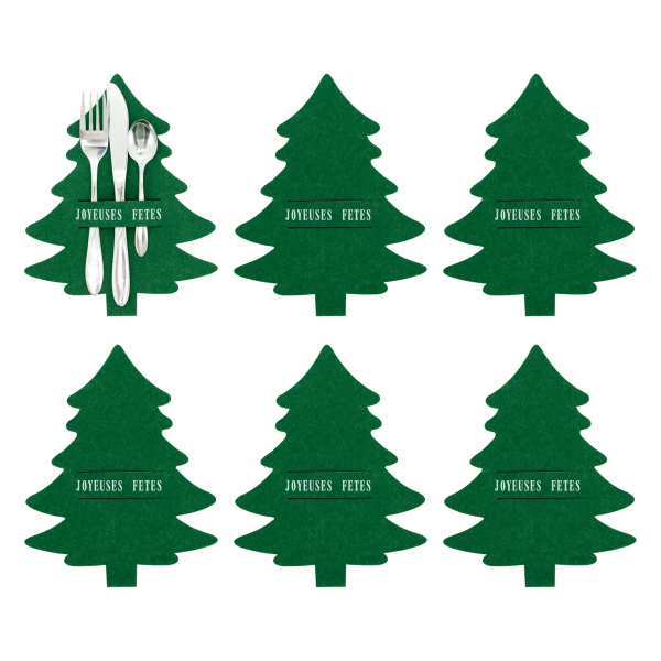 Porte-couverts de noel en feutrine (Lot de 24)