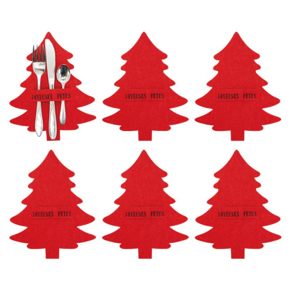 Porte-couverts de noel en feutrine (Lot de 24) - AUB-7231