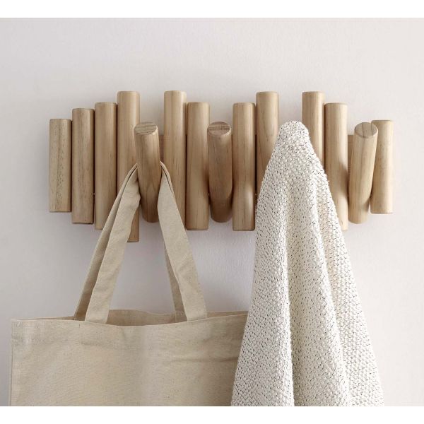 Porte manteau en bois 5 crochets Hook - 7
