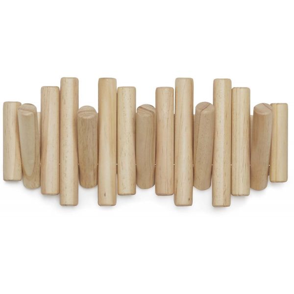 Porte manteau en bois 5 crochets Hook - 5