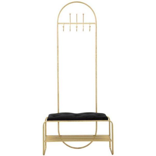 Porte manteau en métal avec banc intégré 80 x 38.5 x 180 cm - 229