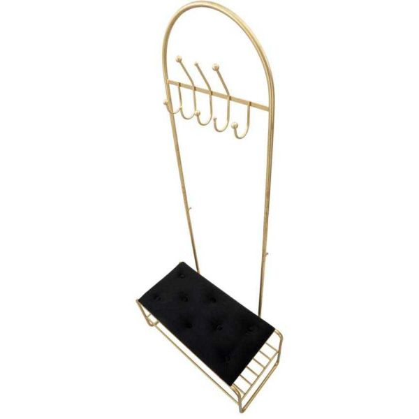 Porte manteau en métal avec banc intégré 80 x 38.5 x 180 cm - 7