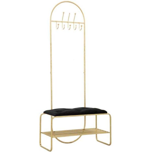 Porte manteau en métal avec banc intégré 80 x 38.5 x 180 cm