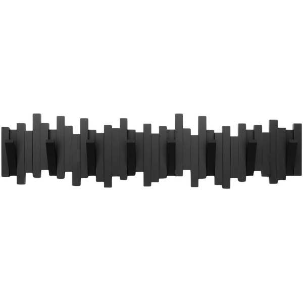 Porte manteau mural 8 crochets repliables Sticks