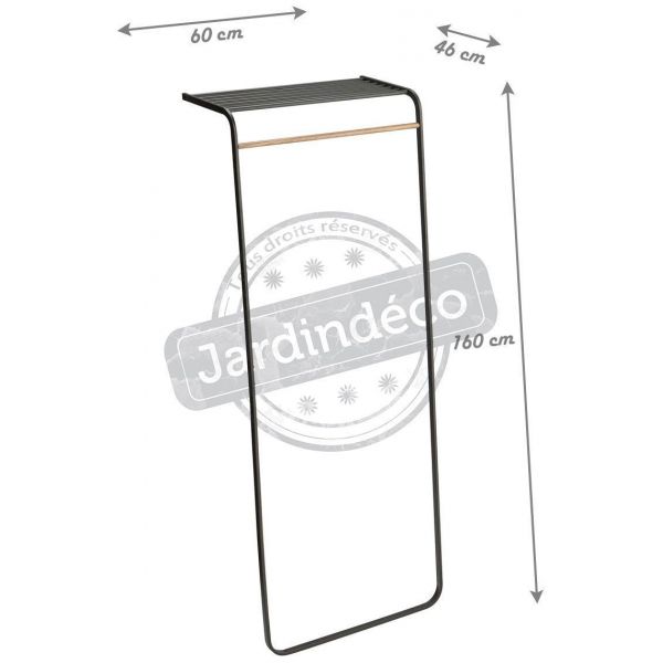 Porte-manteau tour inclinée avec étagère - 7