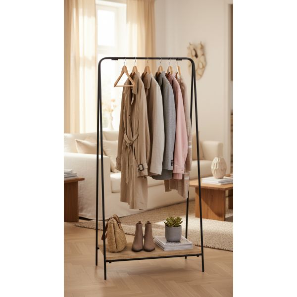 Porte-manteaux en métal et bois - AUBRY GASPARD