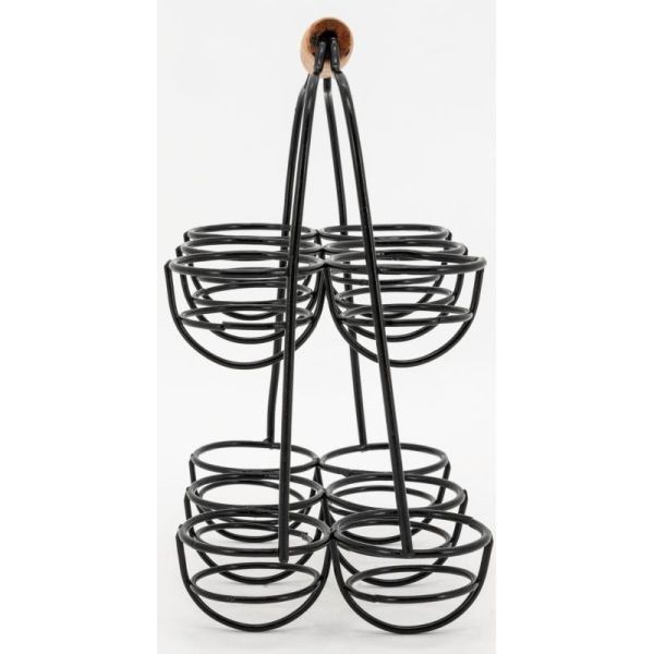Porte-oeufs en métal noir - 5