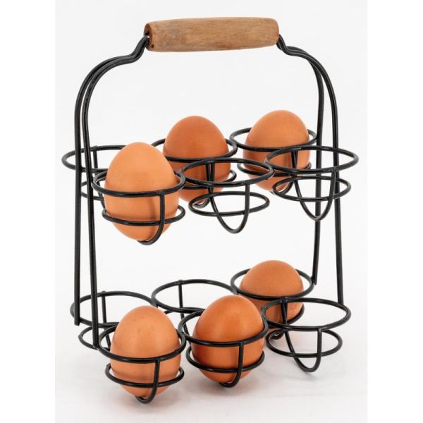 Porte-oeufs en métal noir - AUBRY GASPARD