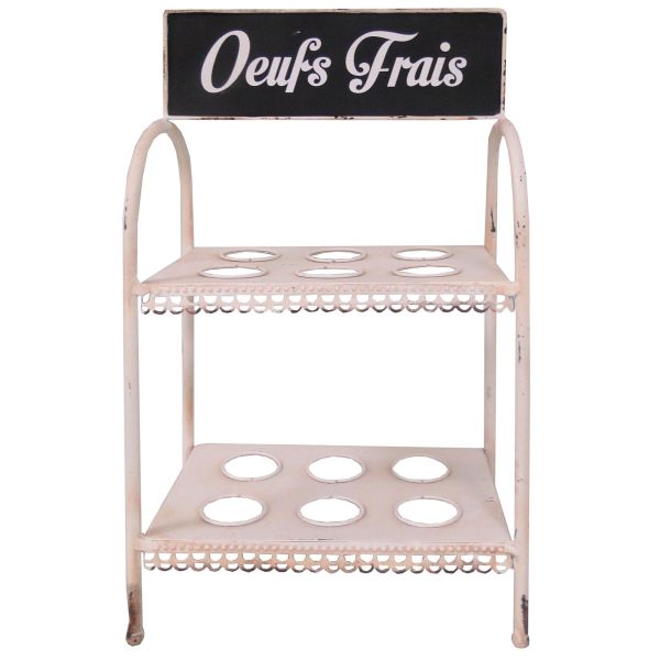 Porte oeufs vintage en fer 12 oeufs