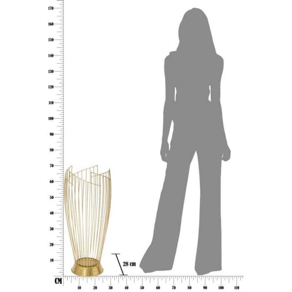 Porte parapluie en métal doré Fashion 28 x 69 cm - MAU-0401