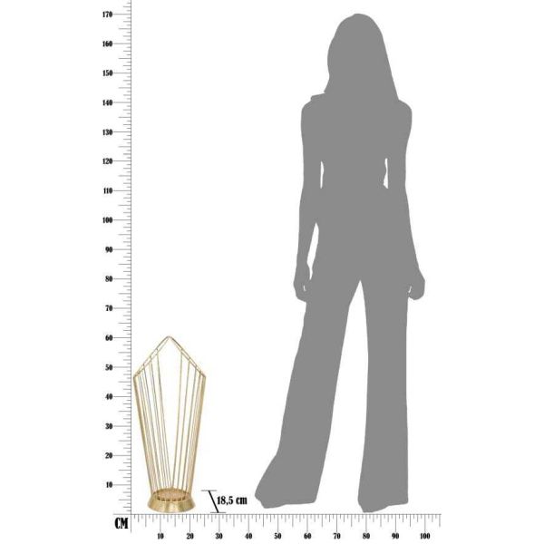 Porte parapluie en métal doré Glam 25.5 x 18.5 x 60 cm - MAU-0383