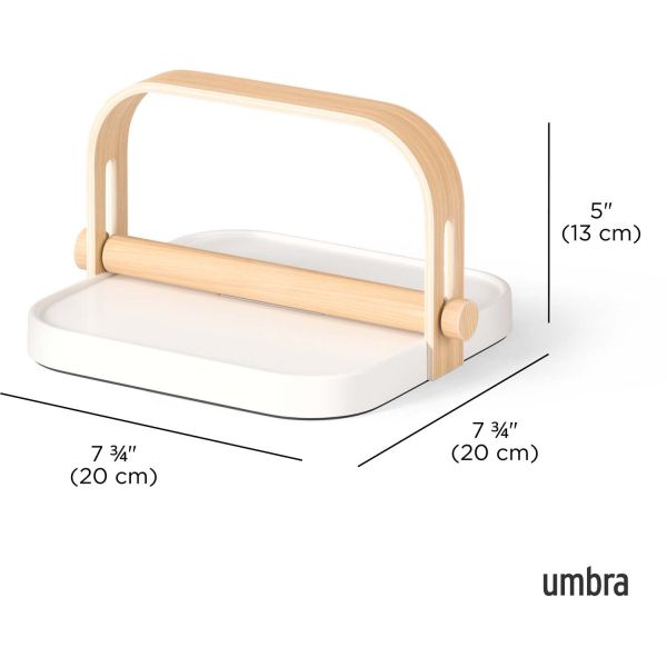 Porte-serviettes en abs et frêne Bellwood - UMB-0770