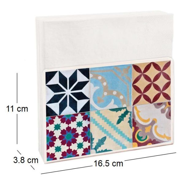 Porte-serviettes en métal avec motif imprimé - CONTENTO