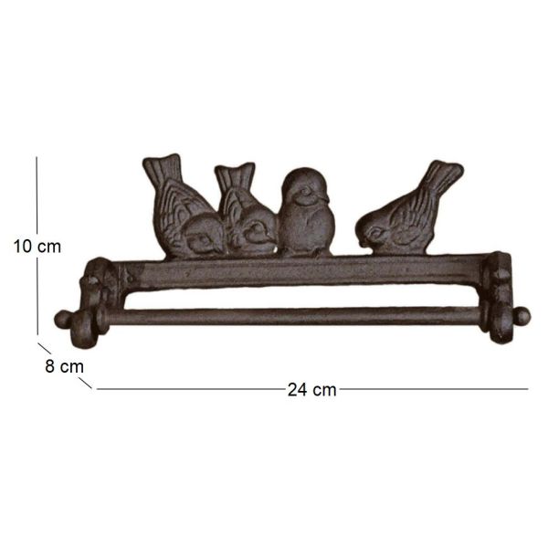 Porte torchon en fonte oiseaux - LA GRANDE PRAIRIE