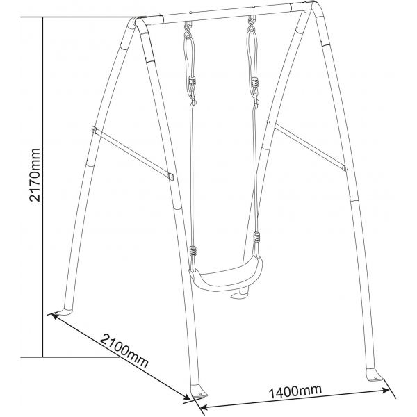 Portique balançoire simple en métal Swing - 8