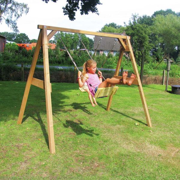 Portique en bois balançoire double Swing - 9