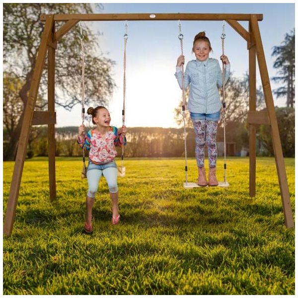 Portique en bois balançoire double Swing - AXI