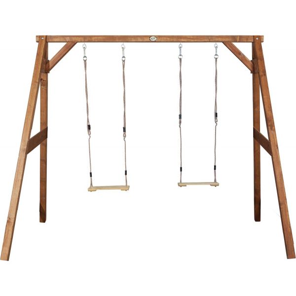Portique en bois balançoire double Swing