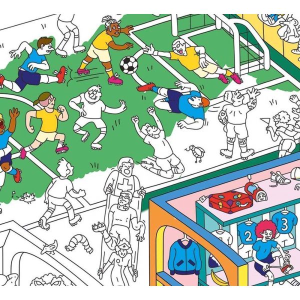 Poster à colorier 100 x 70 cm - OMY